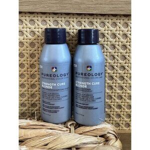 Pureology Strength Cure Blonde Shampoo & Conditioner Set 1.7 Oz Each For Color-T